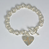 2 Tone Heart Beat Bracelet