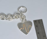 2 Tone Heart Beat Bracelet