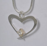 Custom: Heart Pendant with Diamond