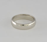 Custom: 14kt White Gold 6mm Band Ring Wide