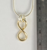 Custom: Gold and Sterling Silver Infinity Memorial Pendant