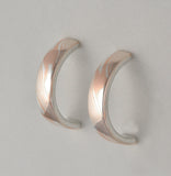 Custom: 14kt Red Gold and Sterling Silver Mokume Gane Post Earrings