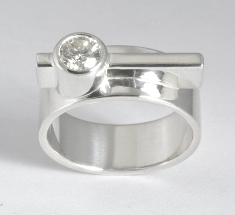 Custom: Simplicity Ring with Tube Set Diamond