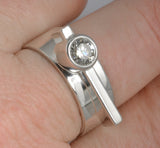 Custom: Simplicity Ring with Tube Set Diamond