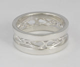 Custom: Sterling Silver Stacked Celtic Knot Ring with Square Rails