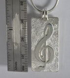 Custom: Sterling Silver Treble Clef Pendant