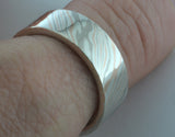 Custom: Tricolor Mokume Gane Band 8mm Flat Profile