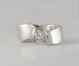 Custom: Sterling Silver Inseparable Style Band with Diamond