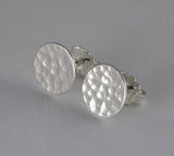 Small Hammered Circle Post Earrings