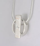 Mokume-Gane Accent Pendant Tricolour