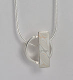 Mokume-Gane Accent Pendant Tricolour