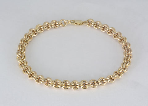 Small Double Jump 14 Karat Gold Bracelet